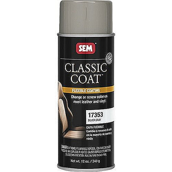 Classic Coat™ 17353 Flexible Coating, 16 oz Aerosol Can, Silver Gray, 24 hr Curing, Aerosol