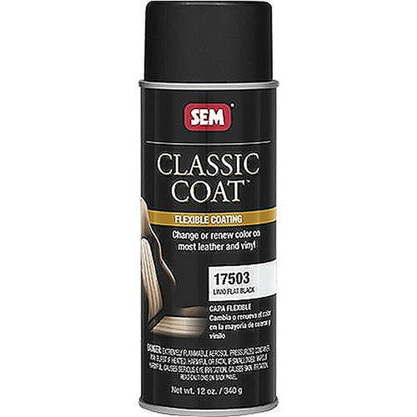 Classic Coat™ 17503 Flexible Coating, 16 oz Aerosol Can, Flat Black, 24 hr Curing, Aerosol