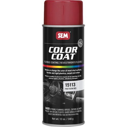 SEM Color Coat 15113 Flexible Coating, 16 oz Aerosol Can, Firethorn Red, 24 hr Curing, Aerosol — view 2