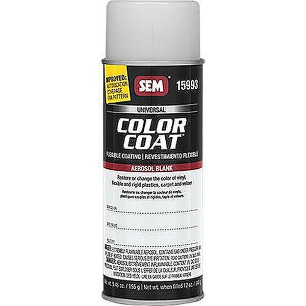 Color Coat™ 15993 Aerosol Blank, 16 oz, Use With: Vinyl and Plastic Refinishing