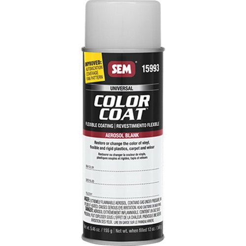 SEM Color Coat 15993 Aerosol Blank, 16 oz, Use With: Vinyl and Plastic Refinishing