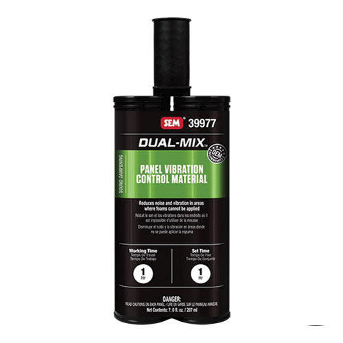 SEM Dual-Mix 39977 Panel Vibration Control Material, 7 oz Cartridge, Liquid, Black, 60 min at 70 deg