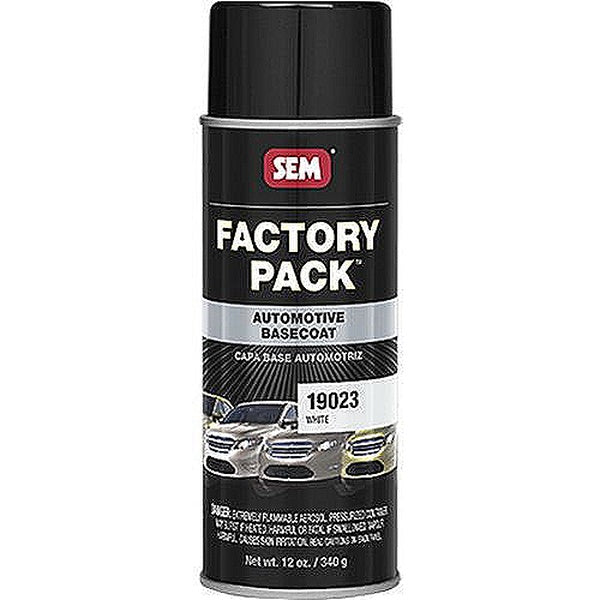 Factory Pack™ 19023 Automotive Basecoat, 16 oz Aerosol Can, White, RTU Mixing