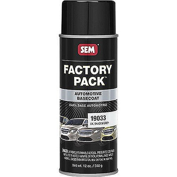 Factory Pack™ 19033 Automotive Basecoat, 16 oz Aerosol Can, Shadow Grey, RTU Mixing