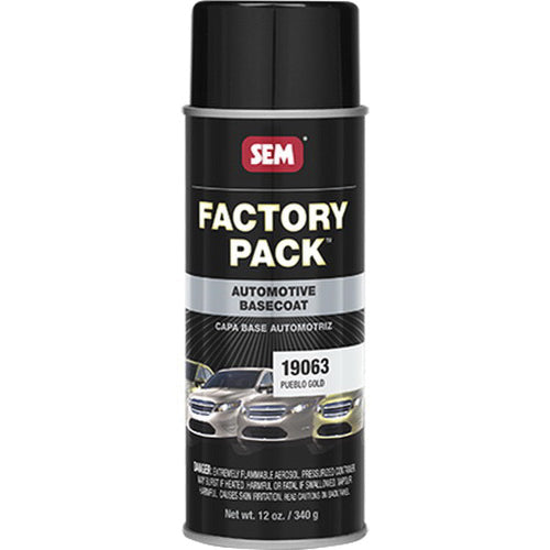 Factory Pack 19063 Automotive Basecoat, 16 oz Aerosol Can, Pueblo Gold, RTU Mixing