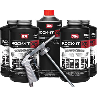 SEM Rock-It XC 46670 Truckbed Liner Kit, Gray Opaque, 102 sq-ft/gal Coverage