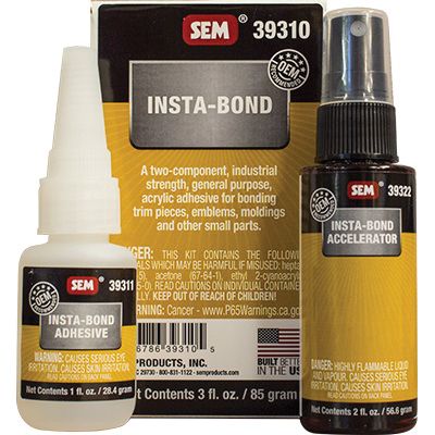 39310 Insta-Bond™ 2-Component Adhesive Kit with 1 oz Adhesive and 2 oz Accelerator, Clear