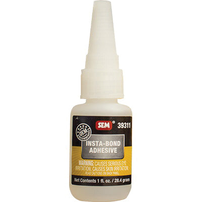 SEM Insta-Bond 39311 Adhesive, 1 oz Bottle, Liquid, Clear