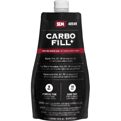 SEM Carbo Fill+ 40549 Carbon Filler, 14 fl-oz Pouch, Light Gray, Liquid