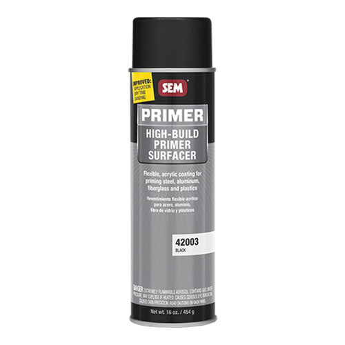SEM 42003 High-Build Primer Surfacer, 20 oz, Black, 11 sq-ft at 2 mil DFT Coverage, 1 hr Dry Curing