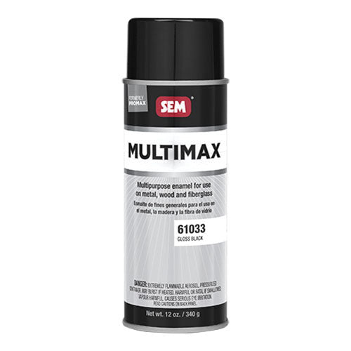 SEM MULTIMAX 61033 Aerosol Enamel, 16 oz, Black, Gloss