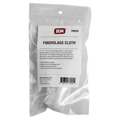 SEM 70025 Woven Fiberglass Cloth, 4 in x 12 ft