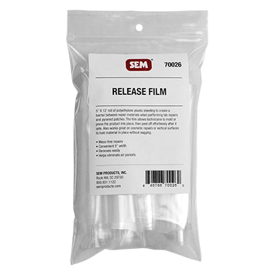 SEM 70026 Release Film, 5 in x 12 ft, Polyethylene Plastic