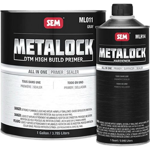 SEM Metalock ML010 DTM High Build Primer, 1 gal Can, Gray, 4:1 Mixing, 325 sq-ft/gal Coverage