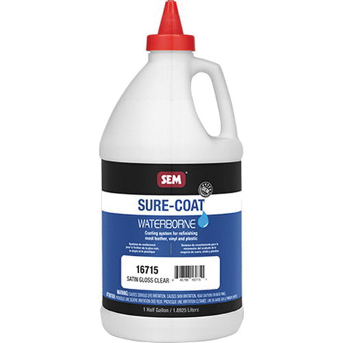 SEM Sure-Coat 16715 Waterborne Mixing System, 0.5 gal Can, Satin Gloss Clear, Liquid — view 2