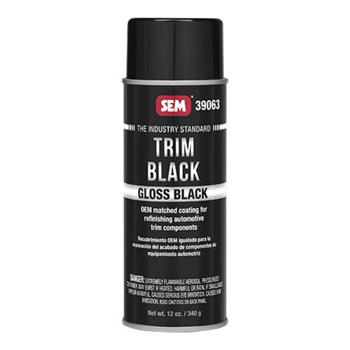 Trim Black Gloss Aerosol Paint 39063 Black 16 oz