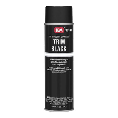SEM Trim Black 39143 Trim Paint, 20 oz Aerosol Can, Black