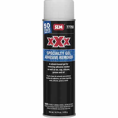 SEM 77793 Specialty Gel Adhesive Remover, 20 oz Aerosol Can, Clear