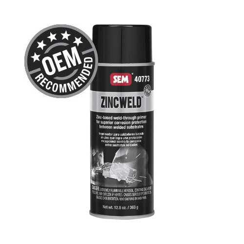 SEM Zincweld 40773 Weld-Through Primer, 16 oz, Silver, 19 sq-ft Coverage