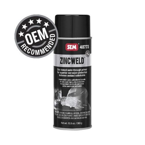 SEM Zincweld 40773 Weld-Through Primer, 16 oz, Silver, 19 sq-ft Coverage
