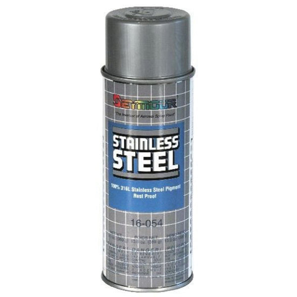 SEYMOUR® 16-054 Spray Paint, 16 fl-oz Aerosol Can, Stainless Steel, 15 sq-ft Coverage