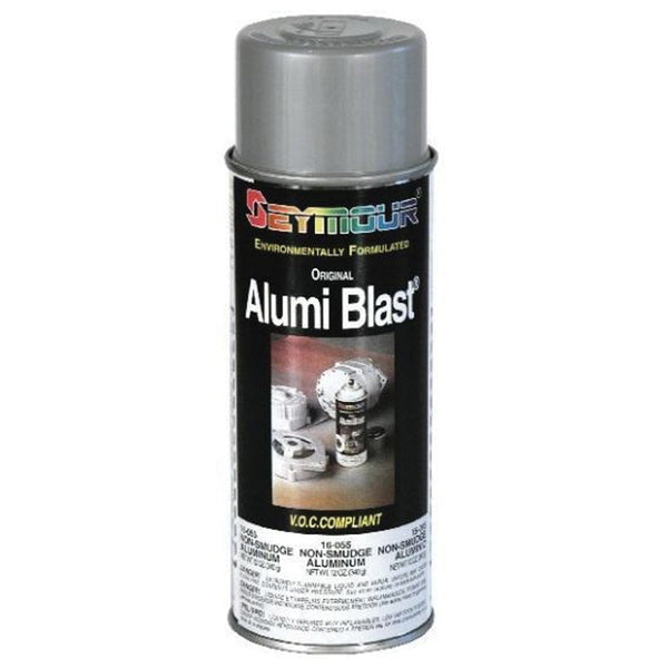 SEYMOUR® 16-055 Spray Paint, 16 fl-oz Aerosol Can, California Alumi Blast, 15 sq-ft Coverage