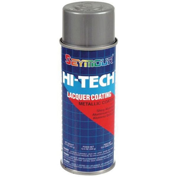 Seymour Paints Hi-Tech 16-111 Fast Drying Spray Paint, 16 fl-oz Aerosol Can, Aluminum, 15 sq-ft Cove