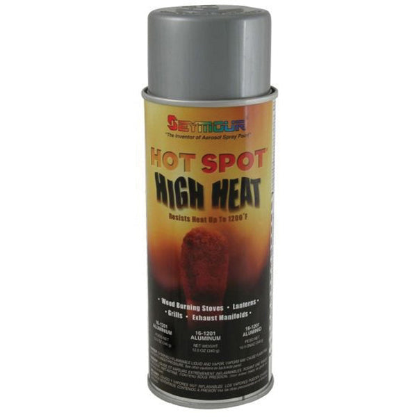 SEYMOUR® Hot Spot® 16-1201 Heat Resistant Spray Paint, 16 fl-oz Aerosol Can, Aluminum, 15 sq-ft Coverage