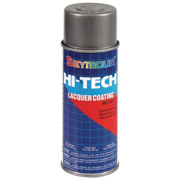 Seymour Paints Hi-Tech 16-132 Fast Drying Metallic Spray Paint, 16 fl-oz Aerosol Can, Aluminum, 15 s