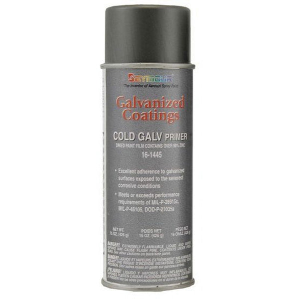 SEYMOUR® 16-1445 Primer, 16 fl-oz Aerosol Can, Cold Galv, 555.6 g/L VOC, 15 sq-ft Coverage