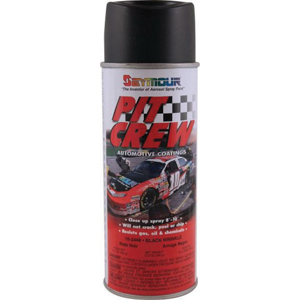 Seymour Paints 16-2448 Spray Paint, 16 fl-oz Aerosol Can, 7 sq-ft Coverage, Black Wrinkle