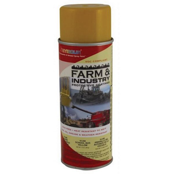 SEYMOUR® 16-286 Farm & Industry Enamel School Bus Yellow 16 oz Aerosol, 15 sq-ft Coverage for