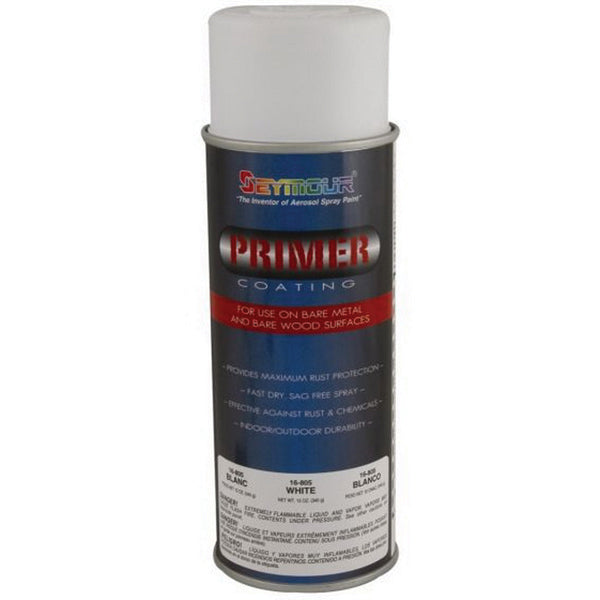 SEYMOUR® Hi-Tech® 16-805 Fast Dying Primer, 16 fl-oz Aerosol Can, White, 50.2% VOC, 15 sq-ft Coverage