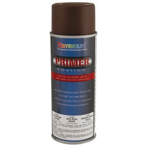 SEYMOUR® Hi-Tech® 16-807 Fast Dying Primer, 16 fl-oz Aerosol Can, Red Oxide, 15 sq-ft Coverage