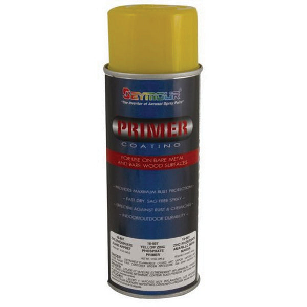 Seymour Paints 16-897 Self-Etching Primer, 16 fl-oz Aerosol Can, Yellow Phosphate, 79.8% VOC, 15 sq-
