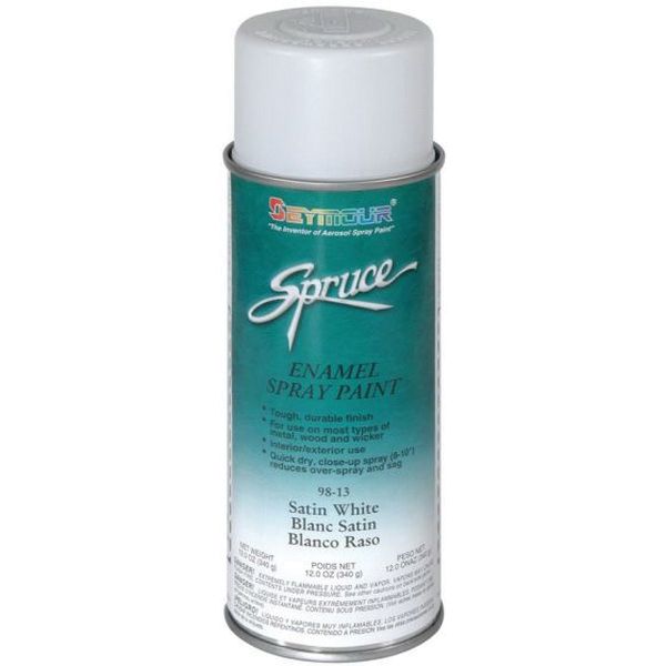 Seymour Spruce® 98-13 White Enamel Spray Paint, 16 oz Aerosol Can