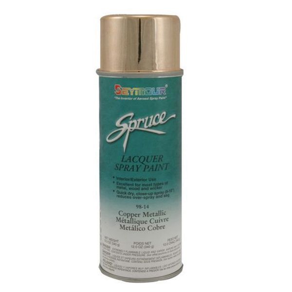 Seymour Paints Spruce 98-14 Fast Drying Metallic Spray Paint, 16 fl-oz Aerosol Can, Copper, 15 sq-ft