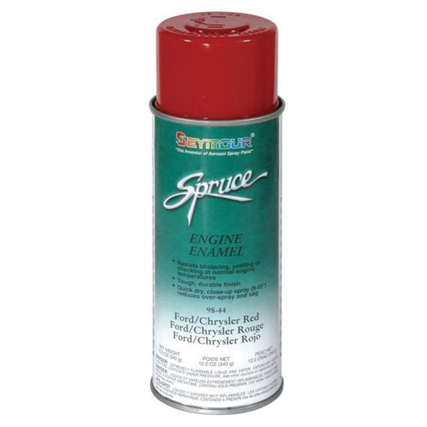 SEYMOUR® Spruce® 98-44 Fast Dry Engine Enamel Spray Paint, 16 fl-oz Aerosol Can, Ford-Chrysler Red