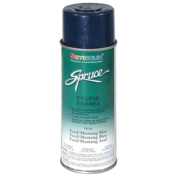 SEYMOUR® Spruce® 98-56 Fast Dry Engine Enamel Spray Paint, 16 fl-oz Aerosol Can, Ford-Mustang Blue