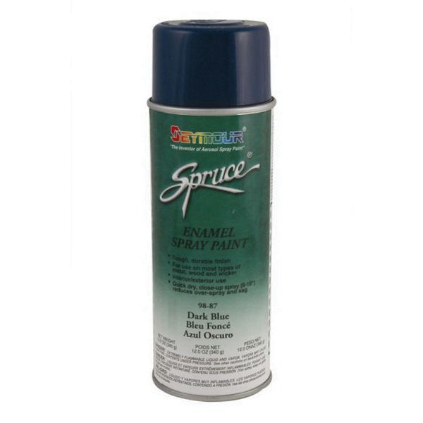 Seymour Paints Seymour Spruce 98-87 Enamel Spray Paint, Gloss, Dark Blue, Up To 15 Sq-Ft Cove — 16