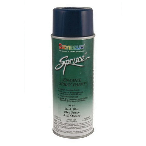 Seymour Paints Seymour Spruce 98-87 Enamel Spray Paint, Gloss, Dark Blue, Up To 15 Sq-Ft Cove — 16