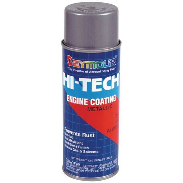 Hi-Tech EN-71 Engine Enamel Spray Paint, 16 fl-oz Aerosol Can, Aluminum, 15 sq-ft Cov