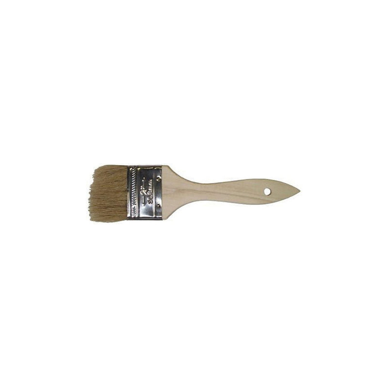 AID Economy 17330 All Purpose Flat Paint Brush, 2 in W, Hog Bristle, Hardwood H