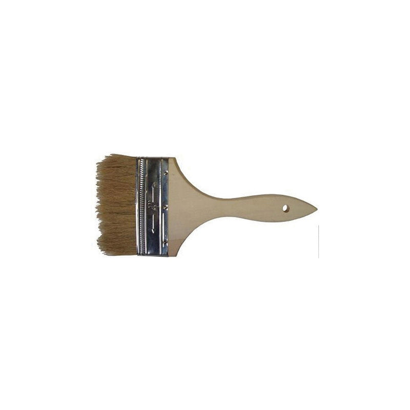 S & G Tool Aid Corp. AID Economy 17360 All Purpose Flat Paint Brush, 4 in W, Hog Bristle, Hardwood H