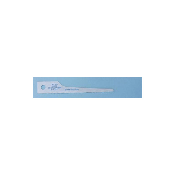 S & G Tool Aid Corp. AID 90020 Scroll Reciprocating Air Saw Blade, 24 TPI, 3 in L, Bi-Metal