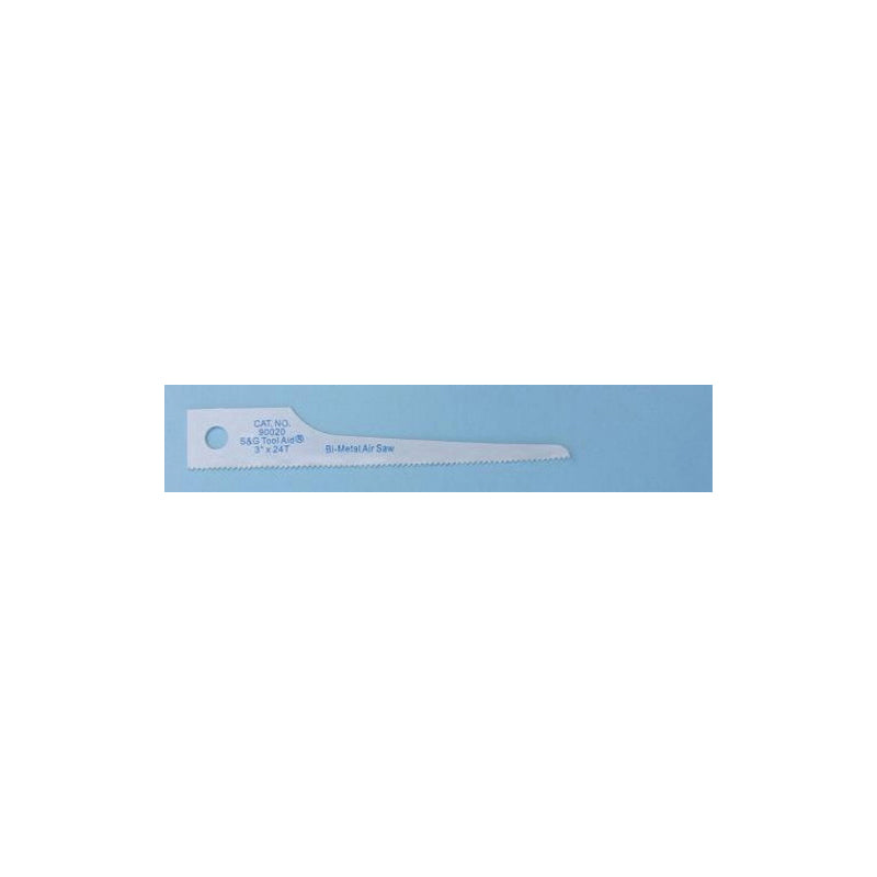 AID 90020 Scroll Reciprocating Air Saw Blade, 24 TPI, 3 in L, Bi-Metal