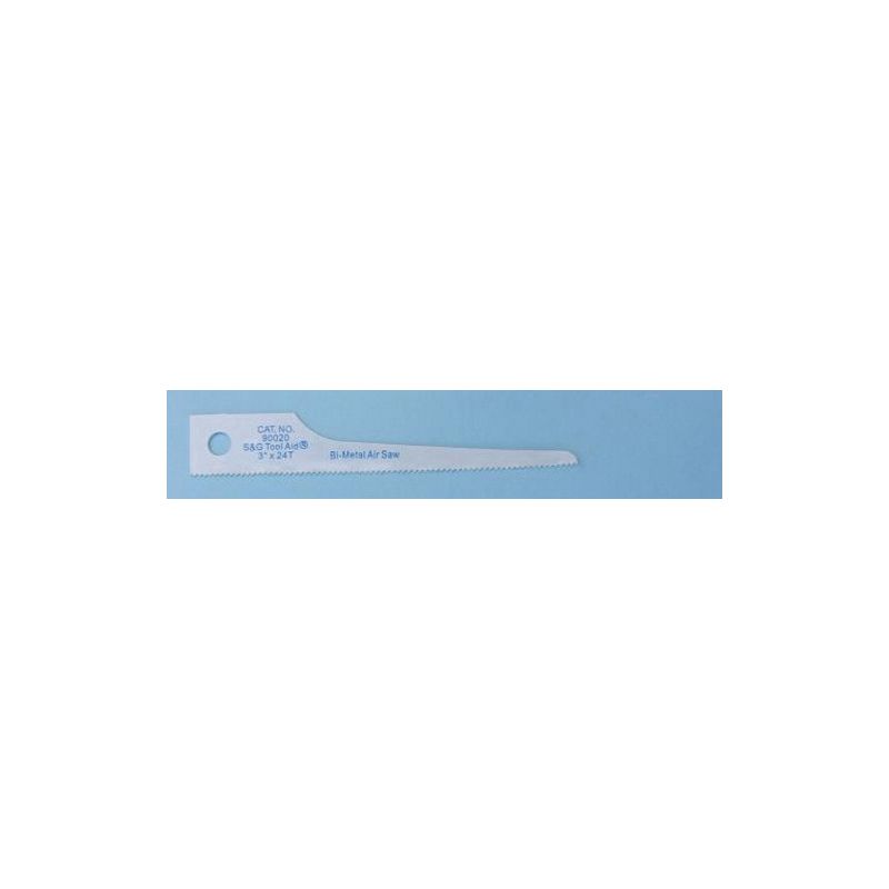 Tool Aid® 90020 Scroll Reciprocating Air Saw Blade, 24 TPI, 3 in, Bi-Metal, pack of 5 blades