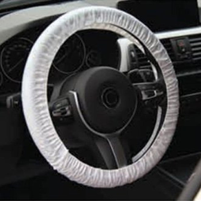 S.M. Arnold 83-506 Disposable Steering Wheel Cover, 24 in L x 4 in W x 0.78 mil THK — White — view 2
