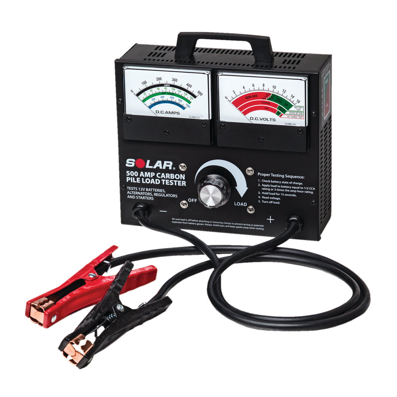 Solar Booster Pac 1874 Carbon Pile Battery Load Tester, 500 A, 12 V