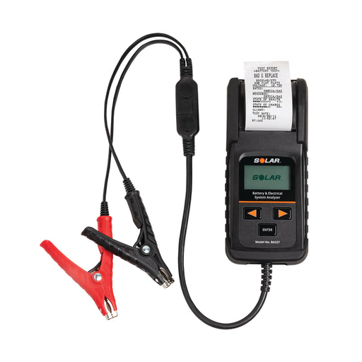 Solar Volt Digital Battery and System Tester with Integrated Printer